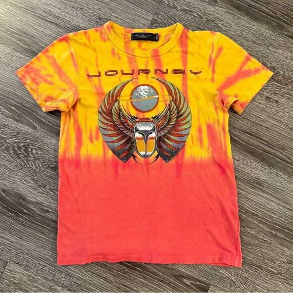 Junk food Journey Yellow Red Tie Dye T shirt - Picture 1 of 6